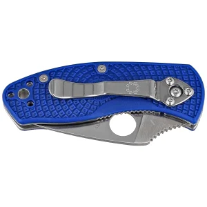 Nóż składany Spyderco Ambitious Lightweight Blue FRN, Satin Plain CPM S35VN (C148PBL)-2