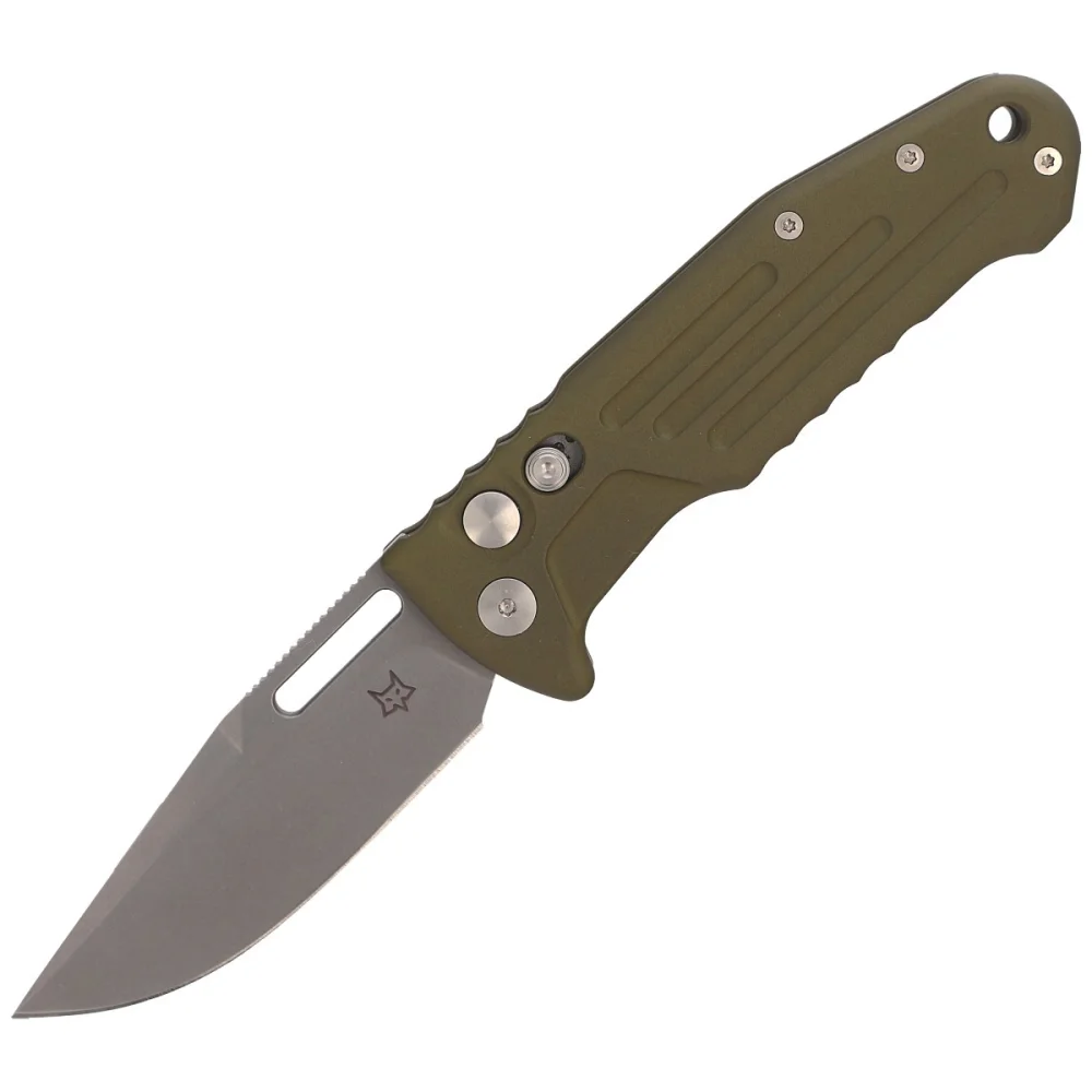 Nóż automatyczny Fox New Smarty CP OD Green Aluminium, Stonewashed N690Co by Stefano De Lorenzii (FX-503 ALOD) 1 Nóż automatyczny Fox New Smarty CP OD Green Aluminium, Stonewashed N690Co by Stefano De Lorenzii (FX-503 ALOD)
