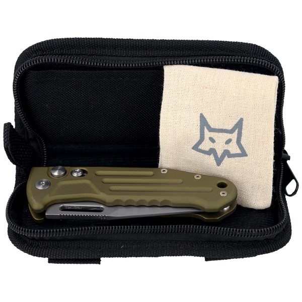 Nóż automatyczny Fox New Smarty CP OD Green Aluminium, Stonewashed N690Co by Stefano De Lorenzii (FX-503 ALOD)-7