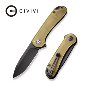 Nóż składany Civivi Elementum Flipper Bead Blasted Ultem, Black Stonewashed D2 (C907A-5)-1