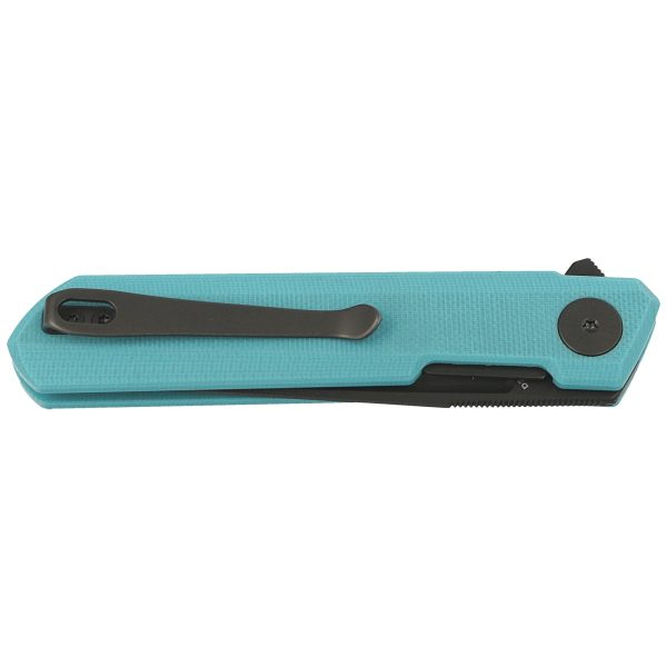 Nóż Bestechman Mini Dundee Tiffany Blue G10, Grey DLC D2 by Ostap Hel (BMK03E)-7