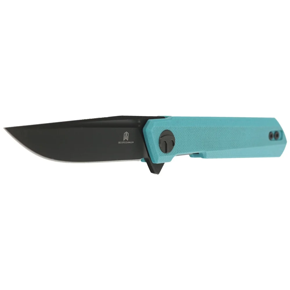 Nóż Bestechman Mini Dundee Tiffany Blue G10, Grey DLC D2 by Ostap Hel (BMK03E) 2 Nóż Bestechman Mini Dundee Tiffany Blue G10, Grey DLC D2 by Ostap Hel (BMK03E)