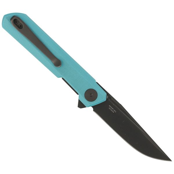 Nóż Bestechman Mini Dundee Tiffany Blue G10, Grey DLC D2 by Ostap Hel (BMK03E)-3