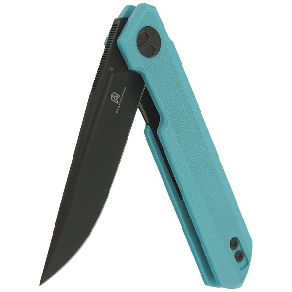 Nóż Bestechman Mini Dundee Tiffany Blue G10, Grey DLC D2 by Ostap Hel (BMK03E)-6