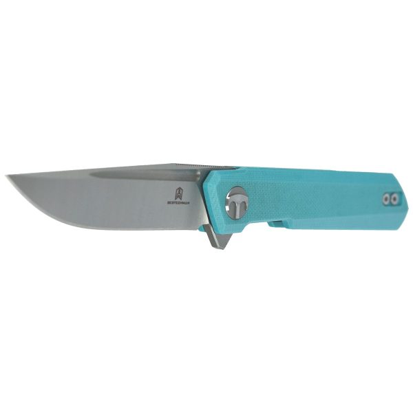 Nóż Bestechman Mini Dundee Tiffany Blue G10, Stonewashed / Satin D2 by Ostap Hel (BMK03C)-2