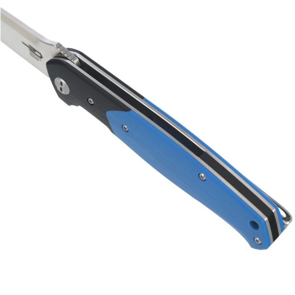 Nóż składany Bestech Swordfish Black / BlueG10, Satin D2 (BG03D)-4