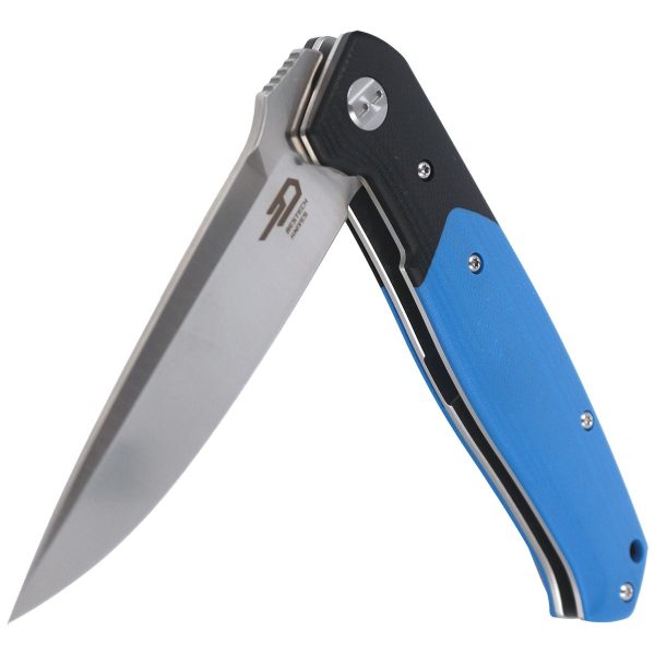 Nóż składany Bestech Swordfish Black / BlueG10, Satin D2 (BG03D)-6