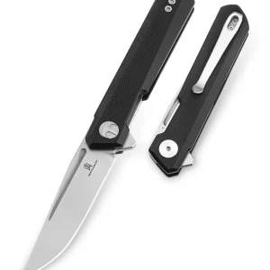 Nóż Bestechman Mini Dundee Black G10, Stonewashed / Satin D2 by Ostap Hel (BMK03A)-1