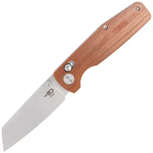 Nóż składany Bestech Slasher Natural Micarta, Satin D2 (BG43D)