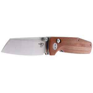 Nóż składany Bestech Slasher Natural Micarta, Satin D2 (BG43D)-2