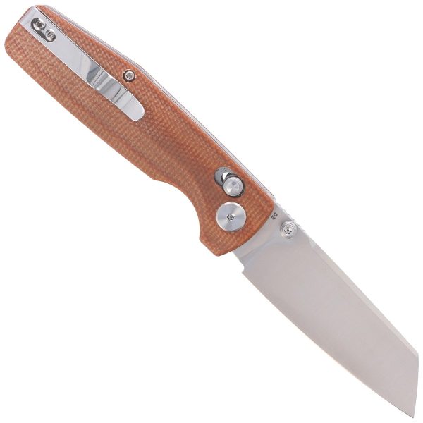 Nóż składany Bestech Slasher Natural Micarta, Satin D2 (BG43D)-3