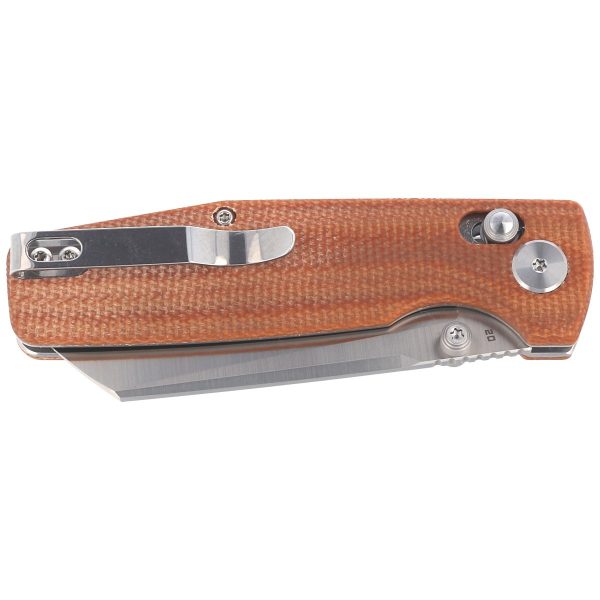 Nóż składany Bestech Slasher Natural Micarta, Satin D2 (BG43D)-7