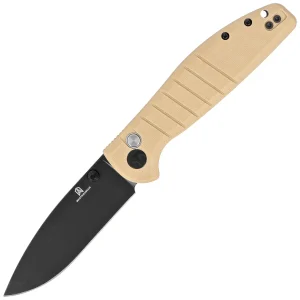 Nóż składany Bestechman Goodboy Khaki G10, Black DLC D2 by Keanu Alfaro (BMK04E)-1