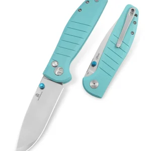 Nóż składany Bestechman Goodboy Tiffany Blue G10, Satin / Stonewashed D2 by Keanu Alfaro (BMK04B)-1