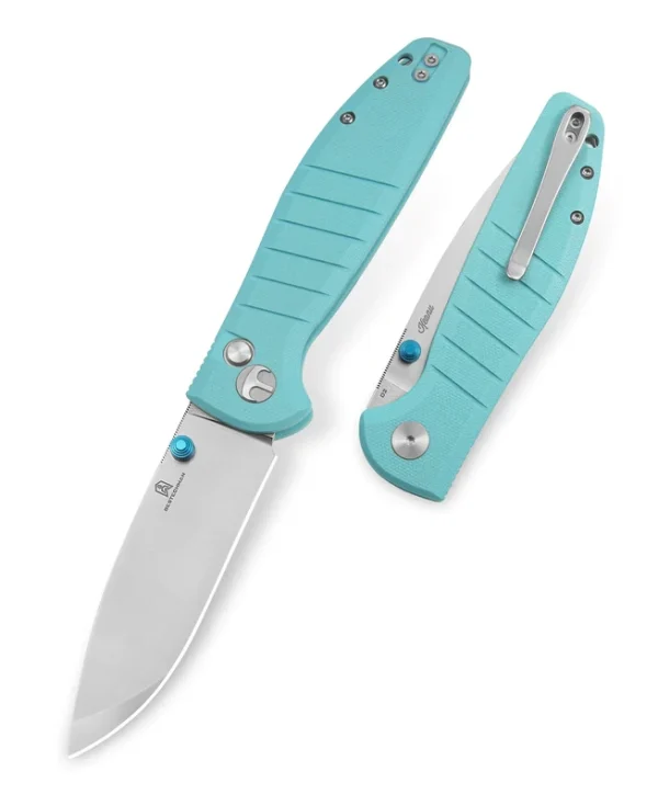 Nóż składany Bestechman Goodboy Tiffany Blue G10, Satin / Stonewashed D2 by Keanu Alfaro (BMK04B)-1