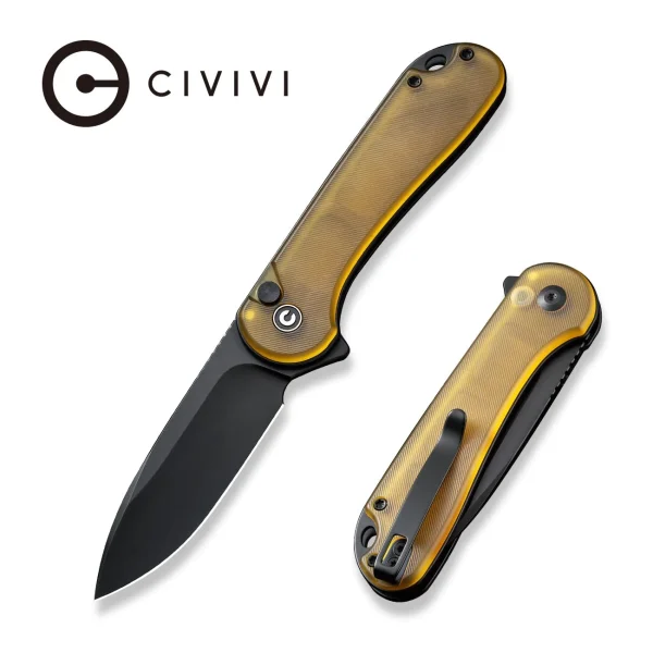 Nóż składany Civivi Button Lock Elementum II Bead Blasted Ultem, Black Nitro-V (C18026P-8)-1