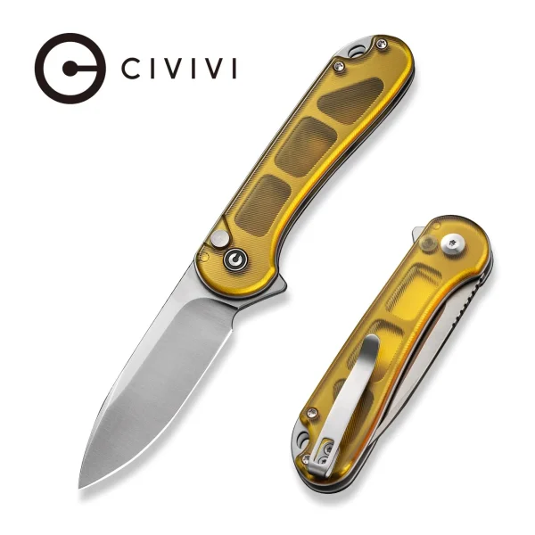 Nóż składany Civivi Button Lock Elementum II Polished Ultem, Satin Nitro-V (C18062P-7)-1
