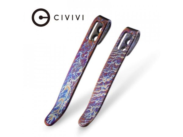 Klips Civivi 2 szt. Flamed Blue/Purple Titanium 50mm/55mm (T002A)-1