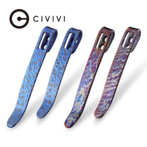 Klips Civivi 4 szt. Flamed Blue/Purple i Blue/Golden Titanium 50mm/55mm (T002C)-1