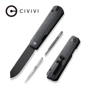 Nóż składany Civivi Sendy Black G10, Black Stonewashed Nitro-V by Ben Petersen (C21004B-2)-1