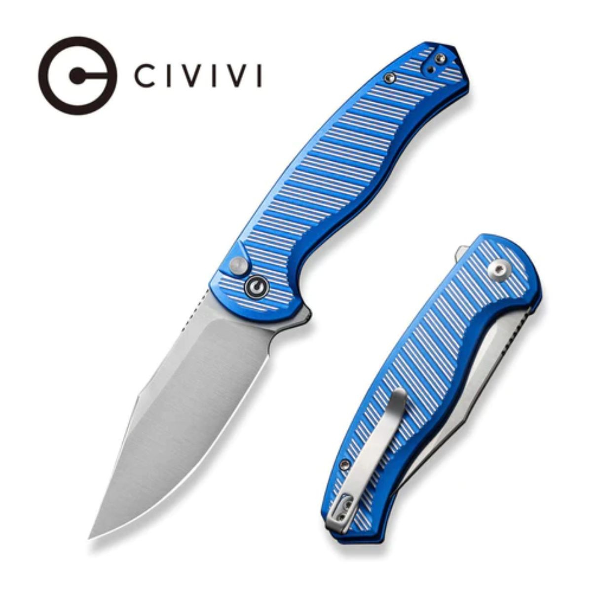 Stormhowl Bright Blue Aluminum, Satin uniwersalny nóż składany E.D.C. Ostrze clip point ze stali nierdzewnej Nitro-V. Ergonomiczna rękojeść z aluminium. Stormhowl to kandydat na jeden z najlepszych noży EDC w swojej klasie cenowej! - LifeGun.pl Nóż składany Civivi Stormhowl Bright Blue Aluminum, Satin Nitro-V (C23040B-2)-1