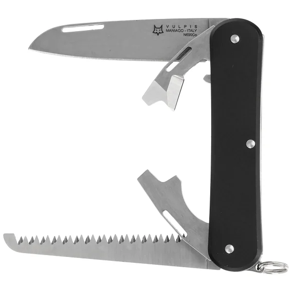 Scyzoryk Fox Vulpis S4 Black Aluminium, Polished N690Co (FX-VP130-S4 BK)-1