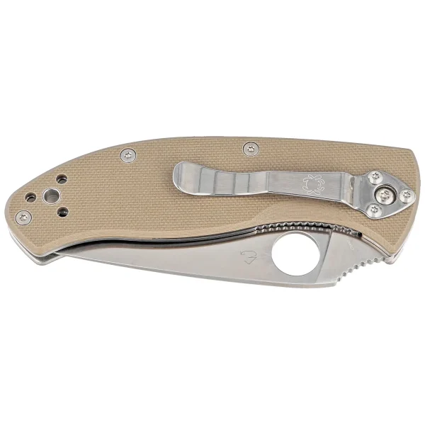 Nóż składany Spyderco Tenacious Brown G10, Satin CPM M4 by Eric Glesser (C122GBNM4P)-2