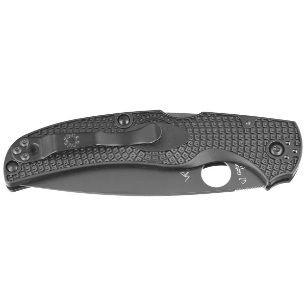 Nóż składany Spyderco Native Chief Black FRN, DLC CTS BD1N by Sal, Eric Glesser (C244PBBK)-2