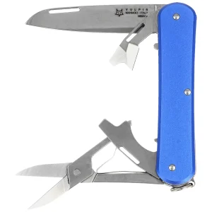 Scyzoryk Fox Vulpis F4 Sky Blue Aluminium, Polished N690Co (FX-VP130-F4 SB)-1