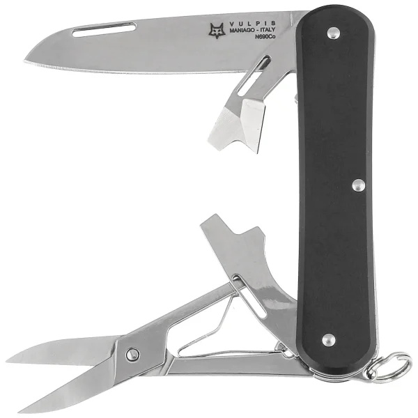 Scyzoryk Fox Vulpis F4 Black Aluminium, Polished N690Co (FX-VP130-F4 BK)-1