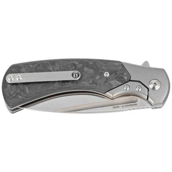 Nóż składany Fox 40th Anniversary Knife Marble Carbon Fiber, Satin M390 (FX-F2017)-2