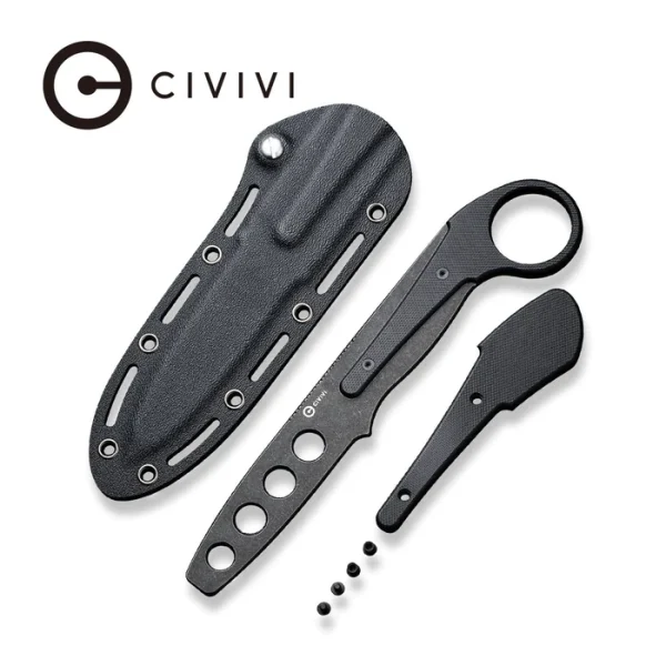 Nóż treningowy Civivi Varius Black G10, Black Stonewashed D2 by Allen Elishewitz (C22009C-1)-1