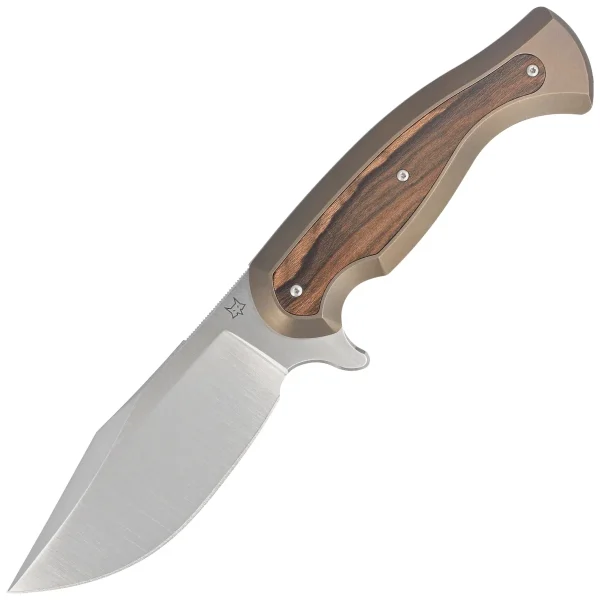 Nóż Fox Eastwood Tiger Bronze Titanium/Ziricote Wood, Satin Elmax by Gudy Van Poppel (FX-106 TIZW)-1