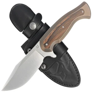Nóż Fox Eastwood Tiger Bronze Titanium/Ziricote Wood, Satin Elmax by Gudy Van Poppel (FX-106 TIZW)-2