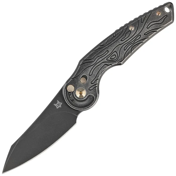 Nóż składany Fox Jupiter Black Titanium, Stonewashed PVD M390 by Denis Simonutti (FX-555 TIBR)-1