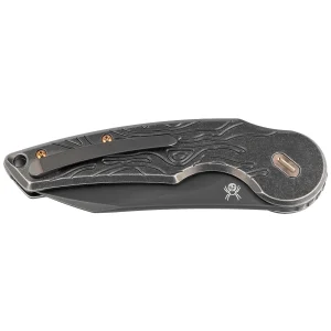 Nóż składany Fox Jupiter Black Titanium, Stonewashed PVD M390 by Denis Simonutti (FX-555 TIBR)-2