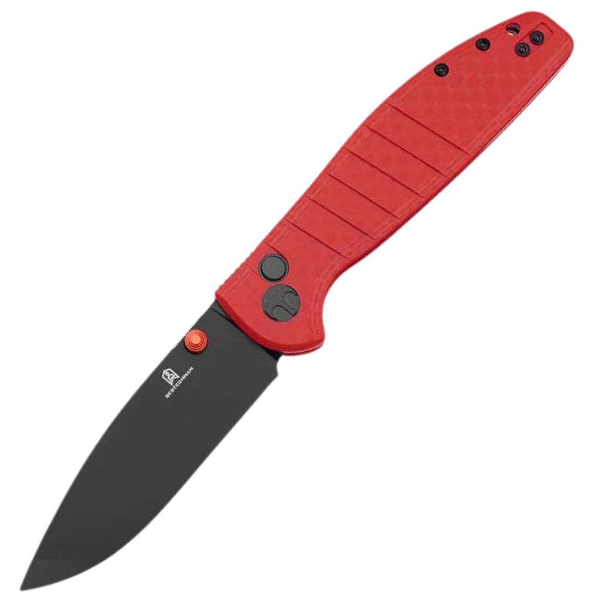 Goodboy Red G10, Black PVD ”dobry chłopiec” to idealne połączenie funkcjonalności i stylu, projekt amerykańskiego projektanta Keanu Alfaro. Wykonany z dobrych materiałów przy zachowaniu niezwykle atrakcyjnej ceny. Bestseller! - LifeGun.pl Nóż składany Bestechman Goodboy Red G10, Black PVD D2 by Keanu Alfaro (BMK04L)-1