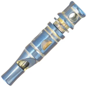 Gwizdek sygnalizacyjny Bestech Whistle Blue/Gold Titanium z łańcuszkiem (BM02A)-1