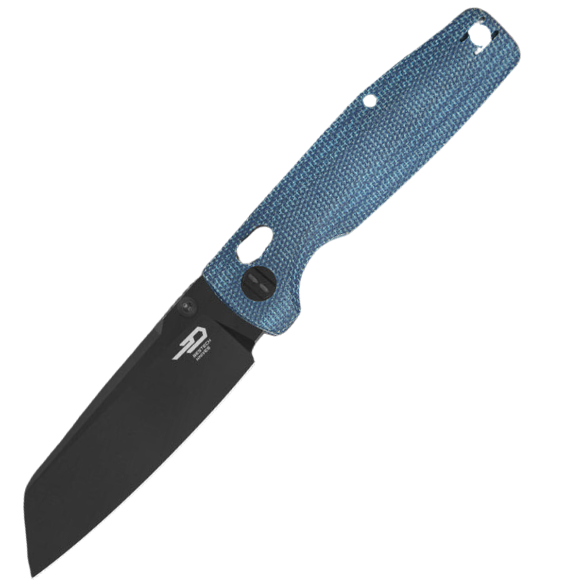 Nóż składany Bestech Slasher Blue Micarta, Black Stonewashed D2 (BG56C-2)-1