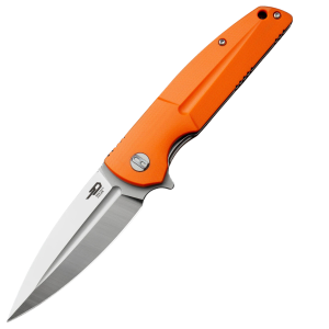 Nóż składany Bestech Fin Orange G10, Satin 14C28N (BG34B-1)-1