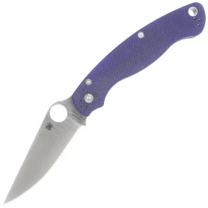 Nóż składany Spyderco Military 2 Dark Blue G10, Satin CPM S110V Plain by Sal, Eric Glesser (C36GPDBL2)-1