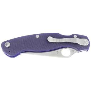 Nóż składany Spyderco Military 2 Dark Blue G10, Satin CPM S110V Plain by Sal, Eric Glesser (C36GPDBL2)-2