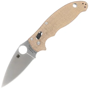 Nóż składany Spyderco Manix 2 Brown Canvas Micarta, Satin CPM Cru-Wear by Eric Glesser (C101MPCW2)-1