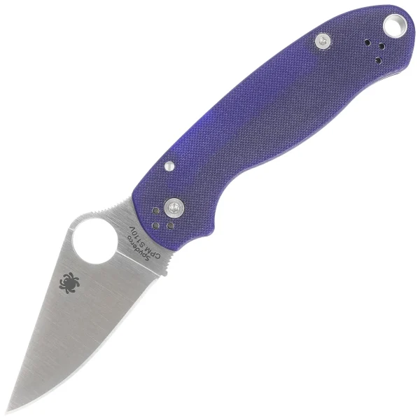 Nóż składany Spyderco Para 3 Cobalt Blue G10, Satin CPM SPY27 by Sal, Eric Glesser (C223GPCBL)-1