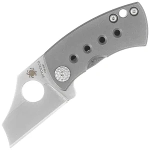 Nóż składany Spyderco McBee Gray Titanium, Stonewashed CTS XHP by Jonathan McNees (C236TIP)-1