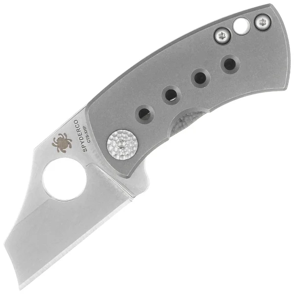 Nóż składany Spyderco McBee Gray Titanium, Stonewashed CTS XHP by Jonathan McNees (C236TIP)-1