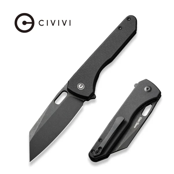 Nóż składany Civivi Nugz Black G10, Black Stonewashed 14C28N by Matthew Wehrwein (C23060-1)-1