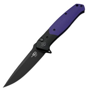 Nóż składany Bestech Swordfish Black/Purple G10, Black PVD 14C28N (BG62C)-1