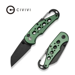 Nóż składany Civivi Pragma Green Aluminium, Black Stonewashed Nitro-V (C23062B-3)-1
