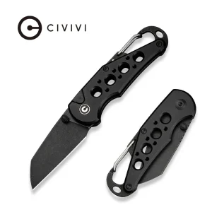 Nóż składany Civivi Pragma Black Aluminium, Black Stonewashed Nitro-V (C23062B-1)-1
